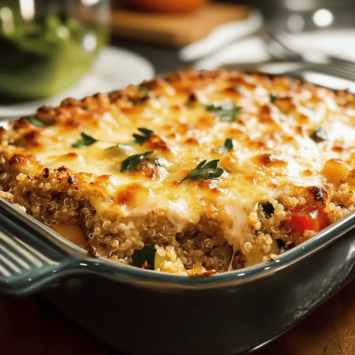 Quinoa casserole with a lot of vegetables