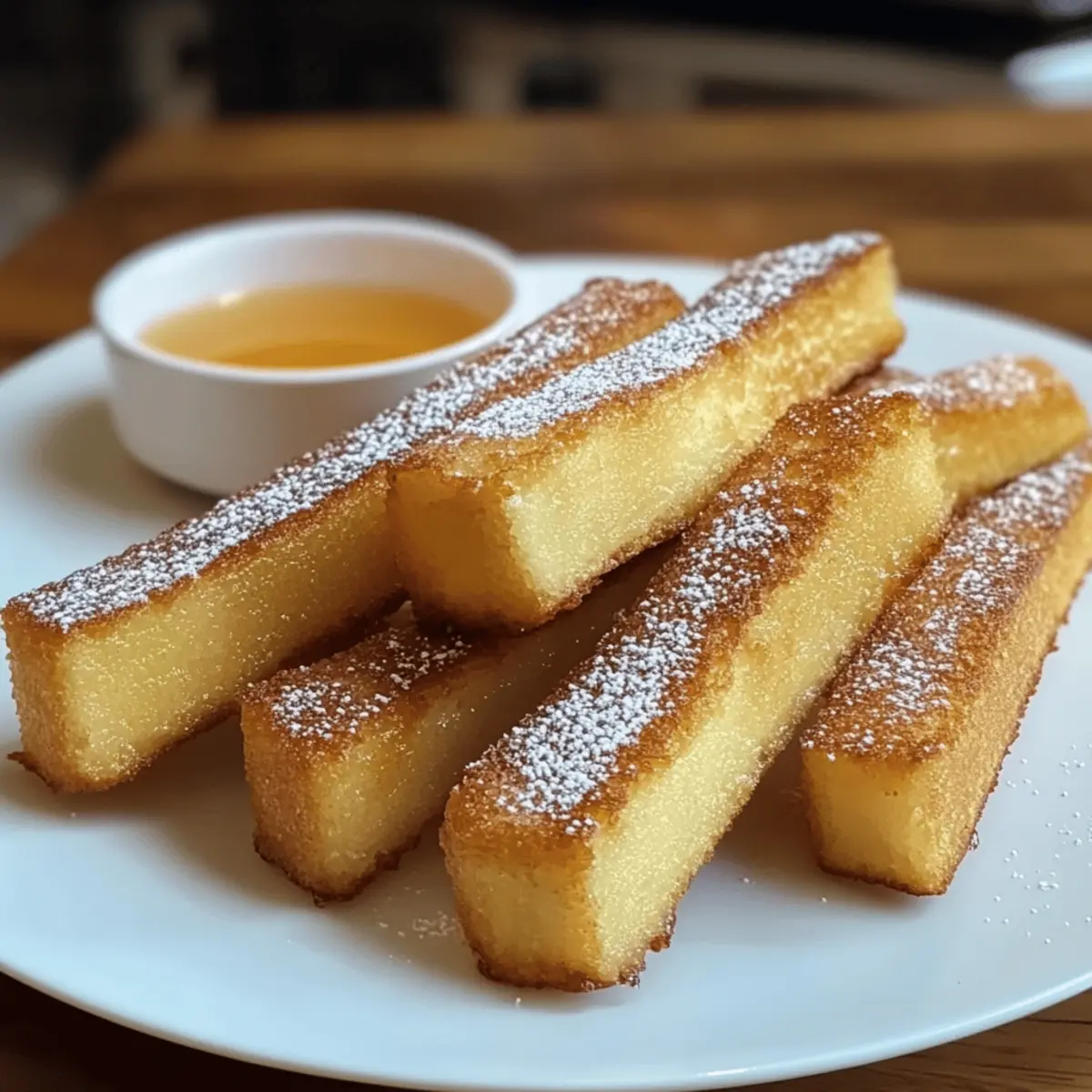 French Toast Sticks können auf Deutsch als "Französische Toaststäbchen" übersetzt werden.