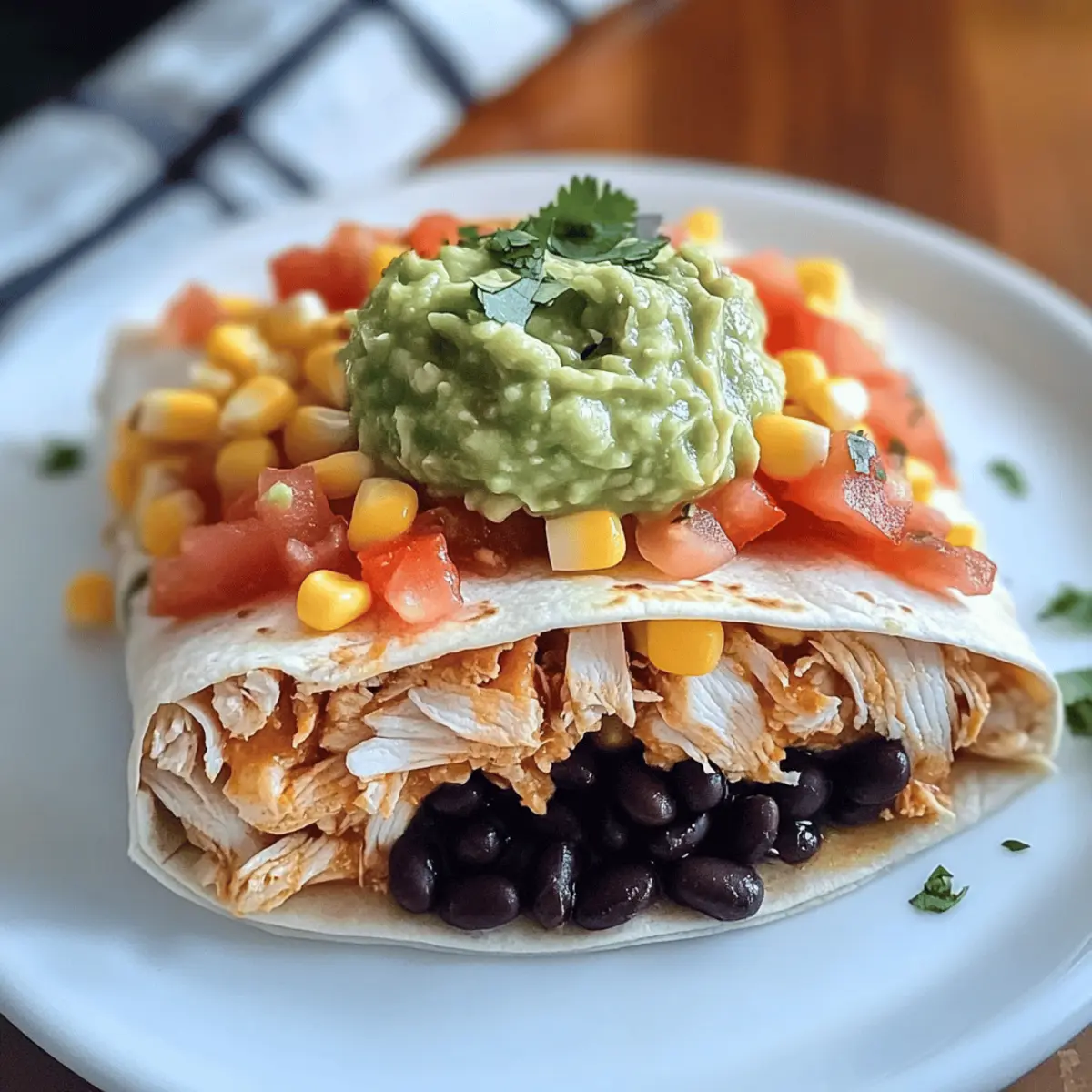 Sieben-Schichten-Hühnchen-Burritos