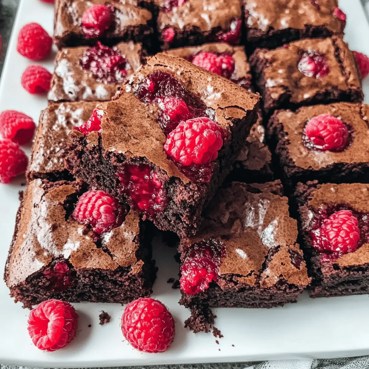 vegane Himbeeren Brownies