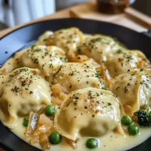 Maultaschen in Käse-Sahne-Soße