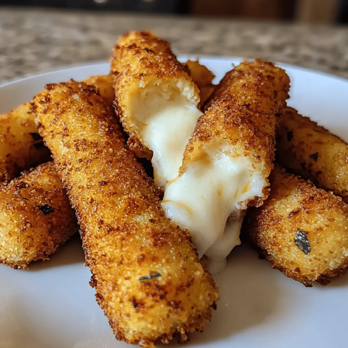 Luftfritteusen-Mozzarella-Sticks