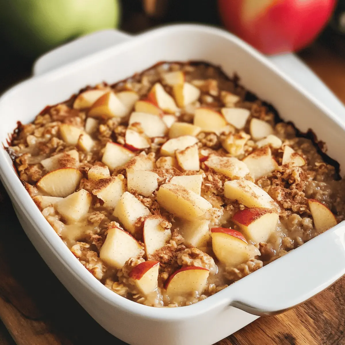 Gebackenes Haferflocken Apfel-Zimt