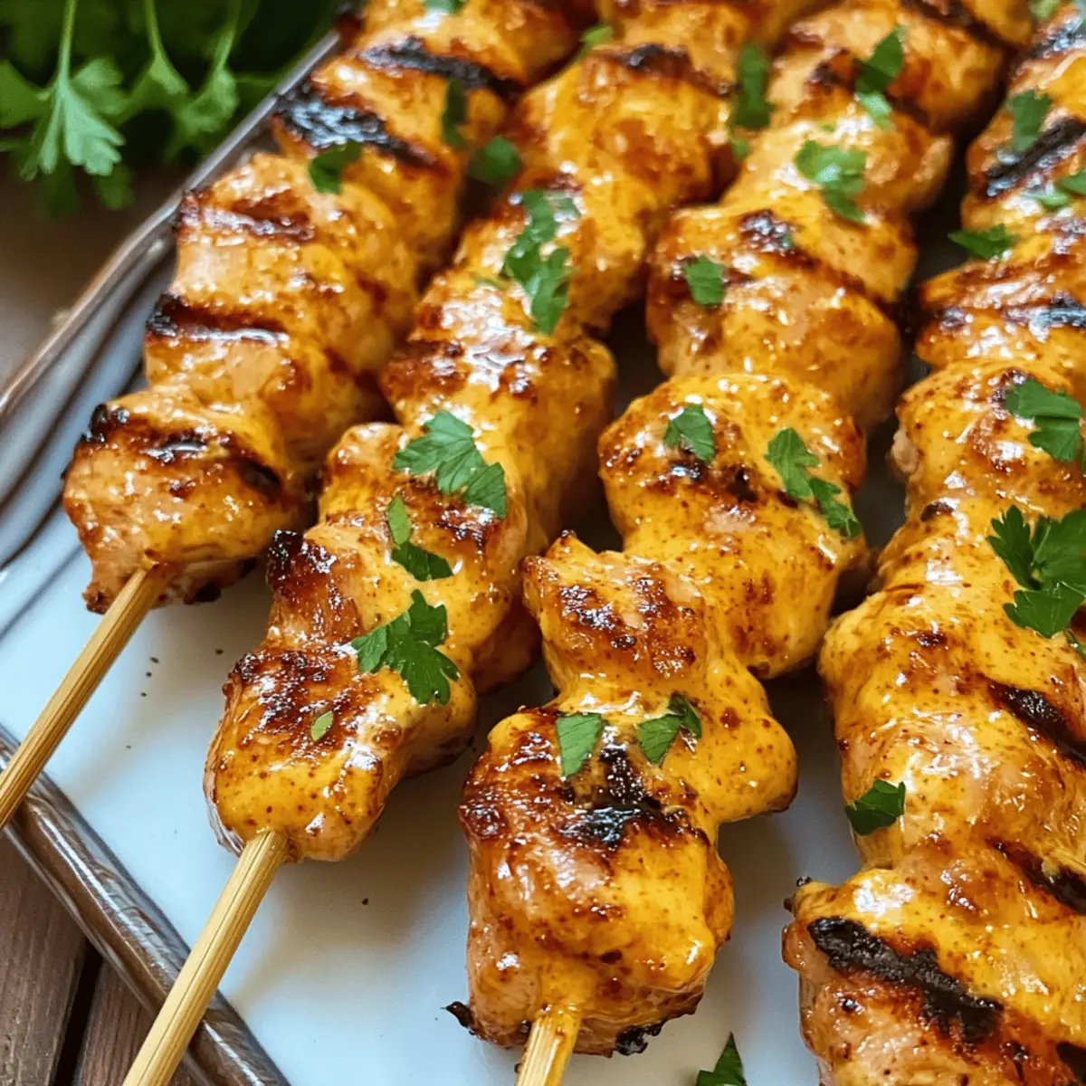 Saftige Hähnchenspieße