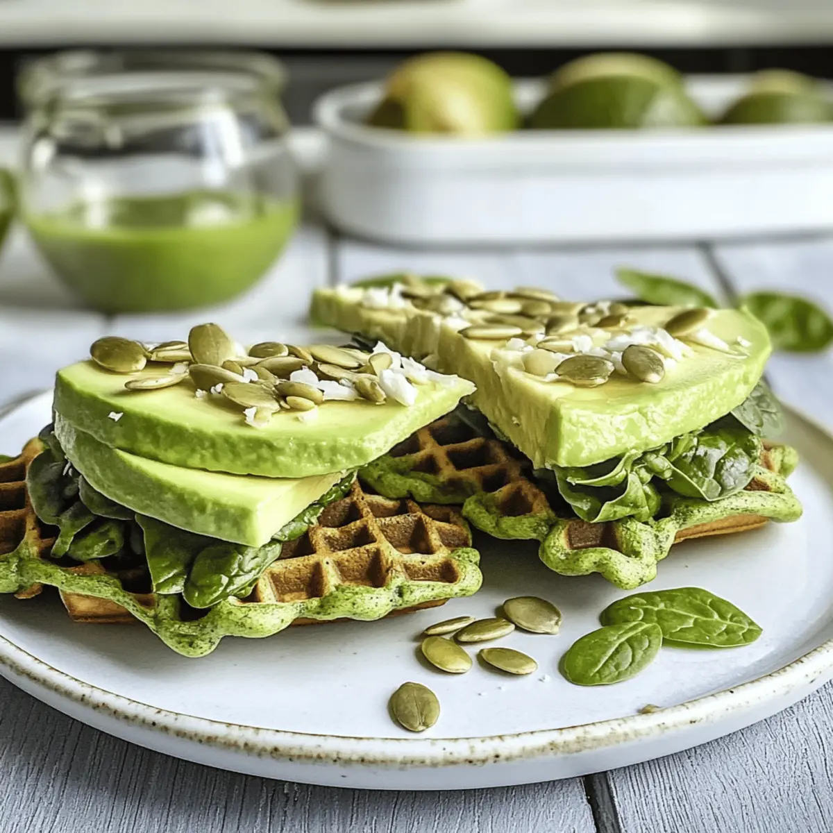 Mini-Waffel-Sandwich mit Spinat