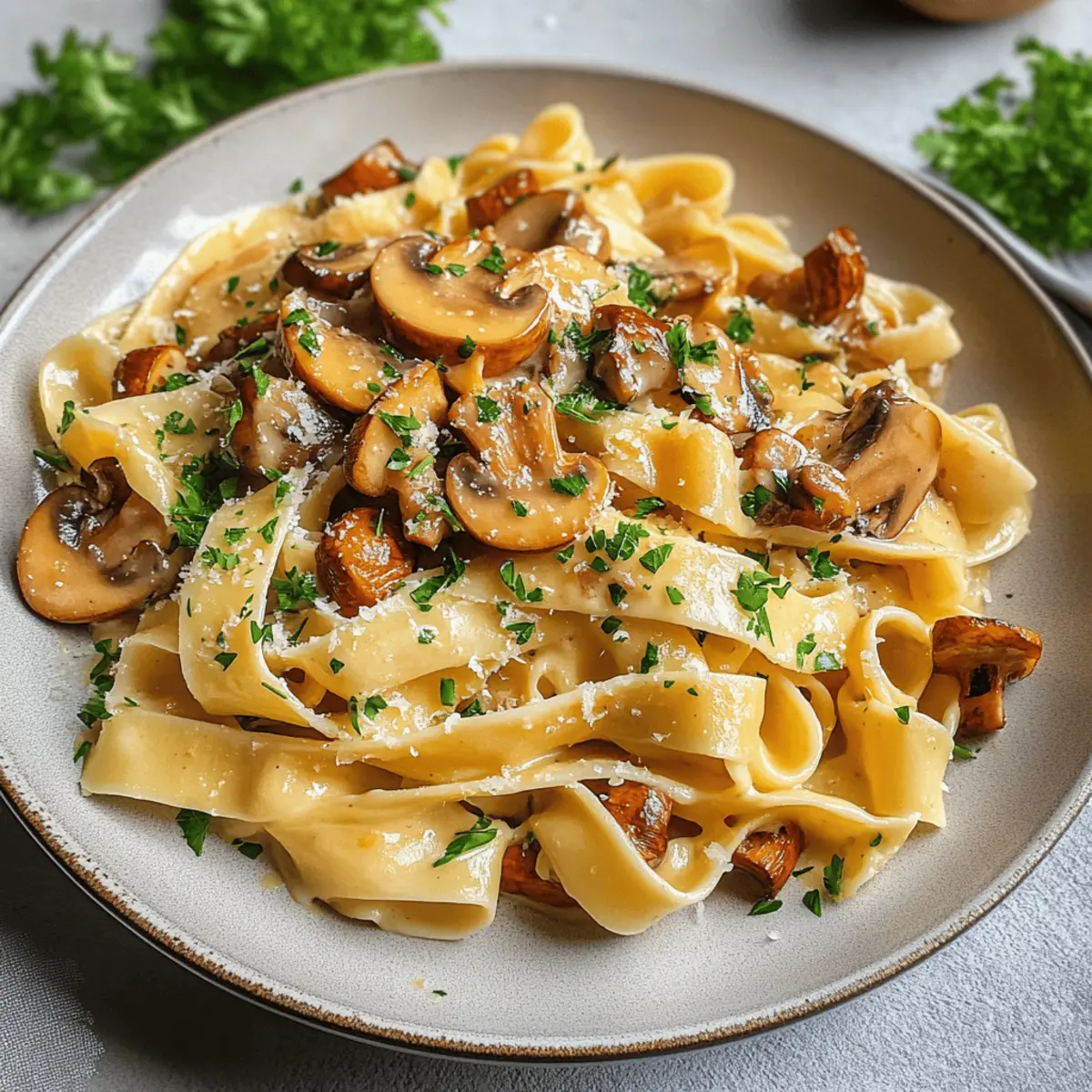 Tagliatelle with chanterelles
