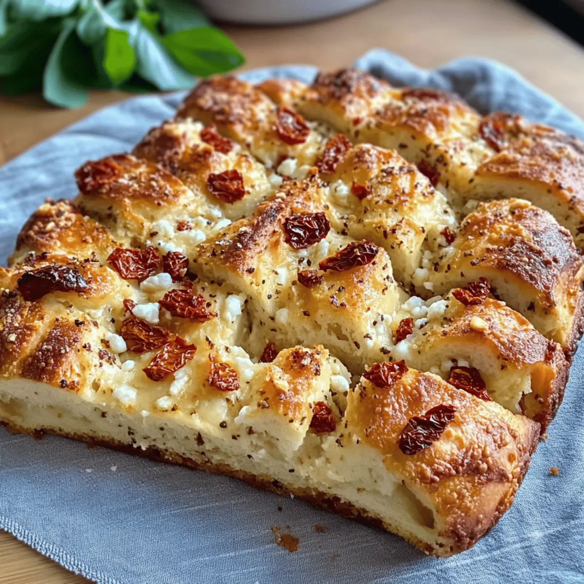Zupfbrot mit getrockneten Tomaten