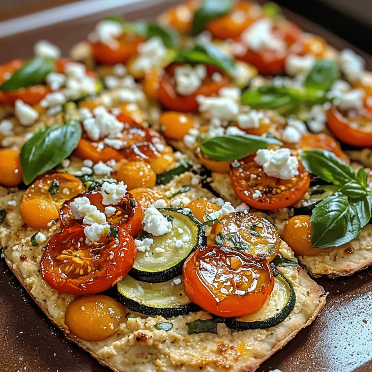 Sommerlichem Gemüse-Fladenbrot