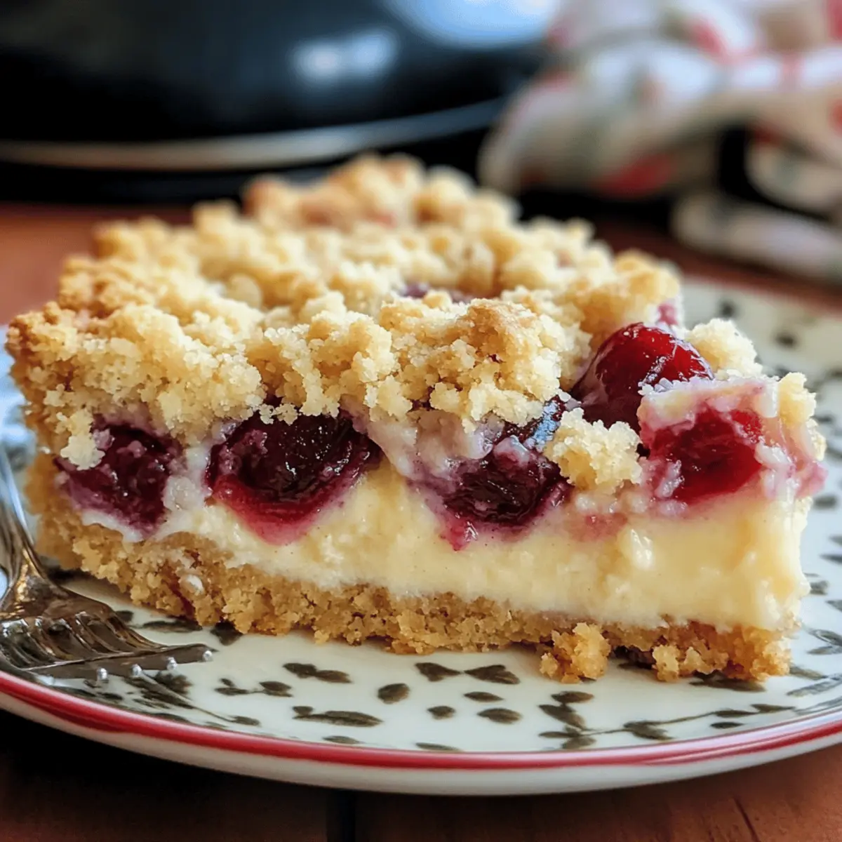 Plum cake with pudding and crumble
