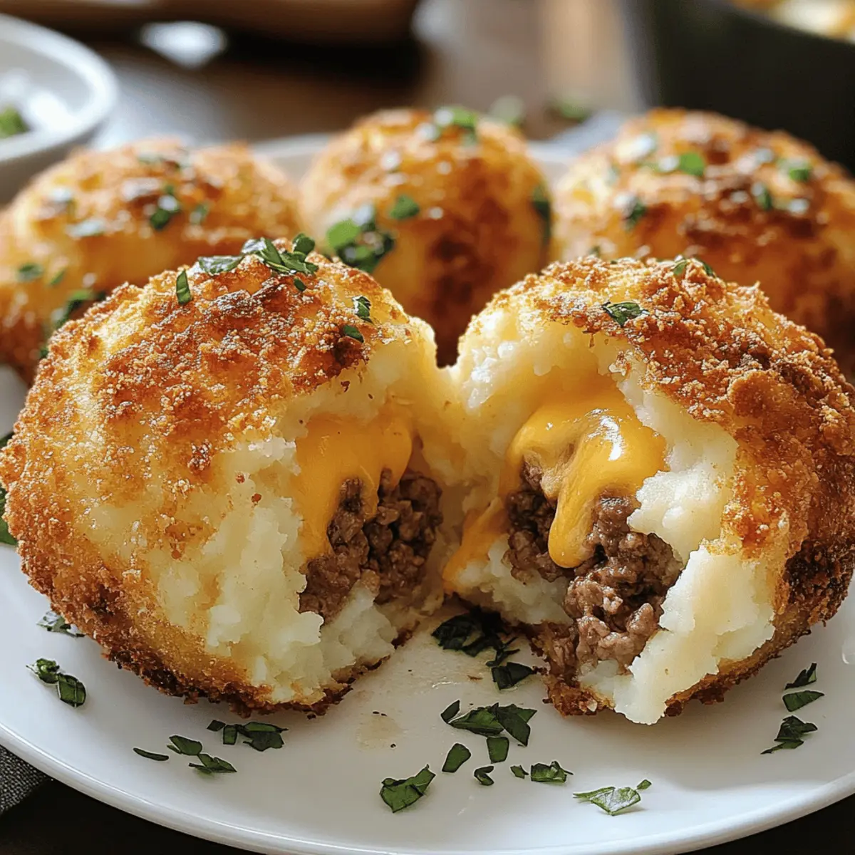 Knuspriges Kartoffelpüree gefüllt