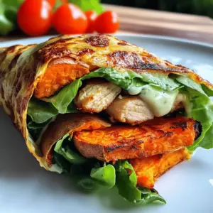Süßkartoffelwrap Caesar Stil
