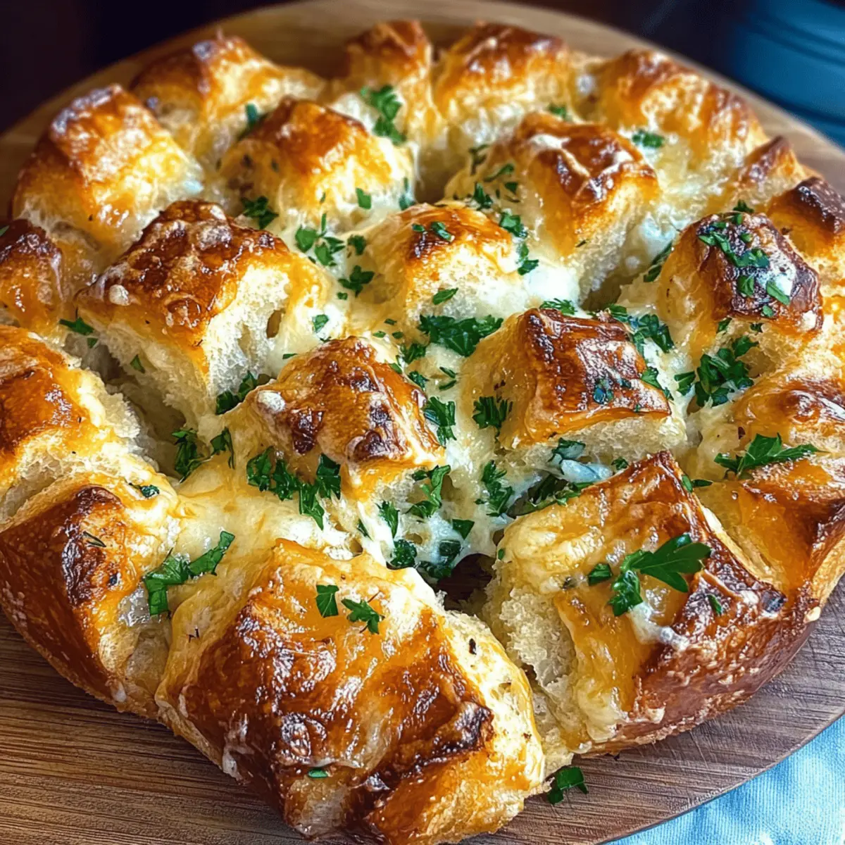 Käse Knoblauch Zupfbrot