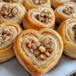 Nussschnecken in Herzform