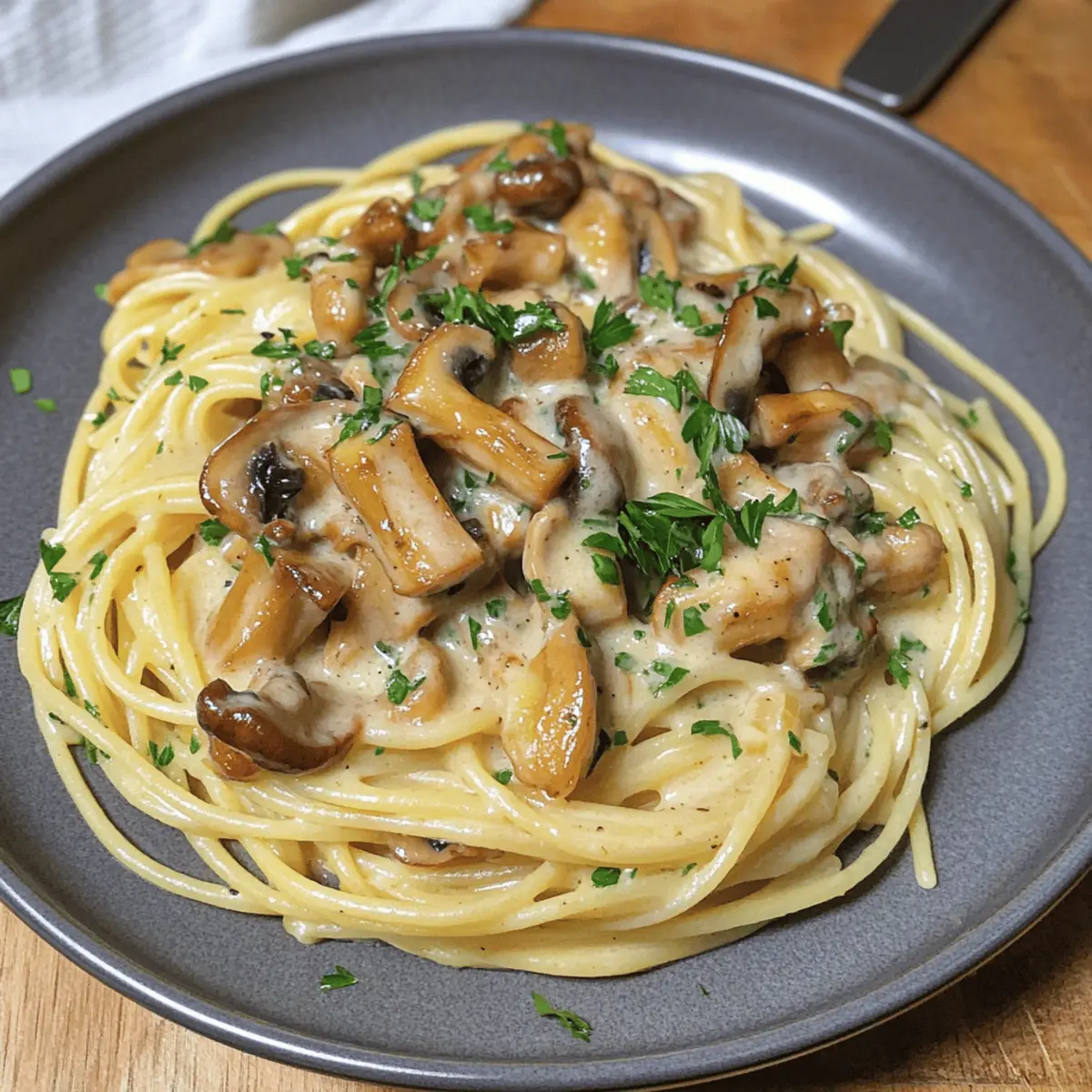 Spaghetti mit Pfifferlingen