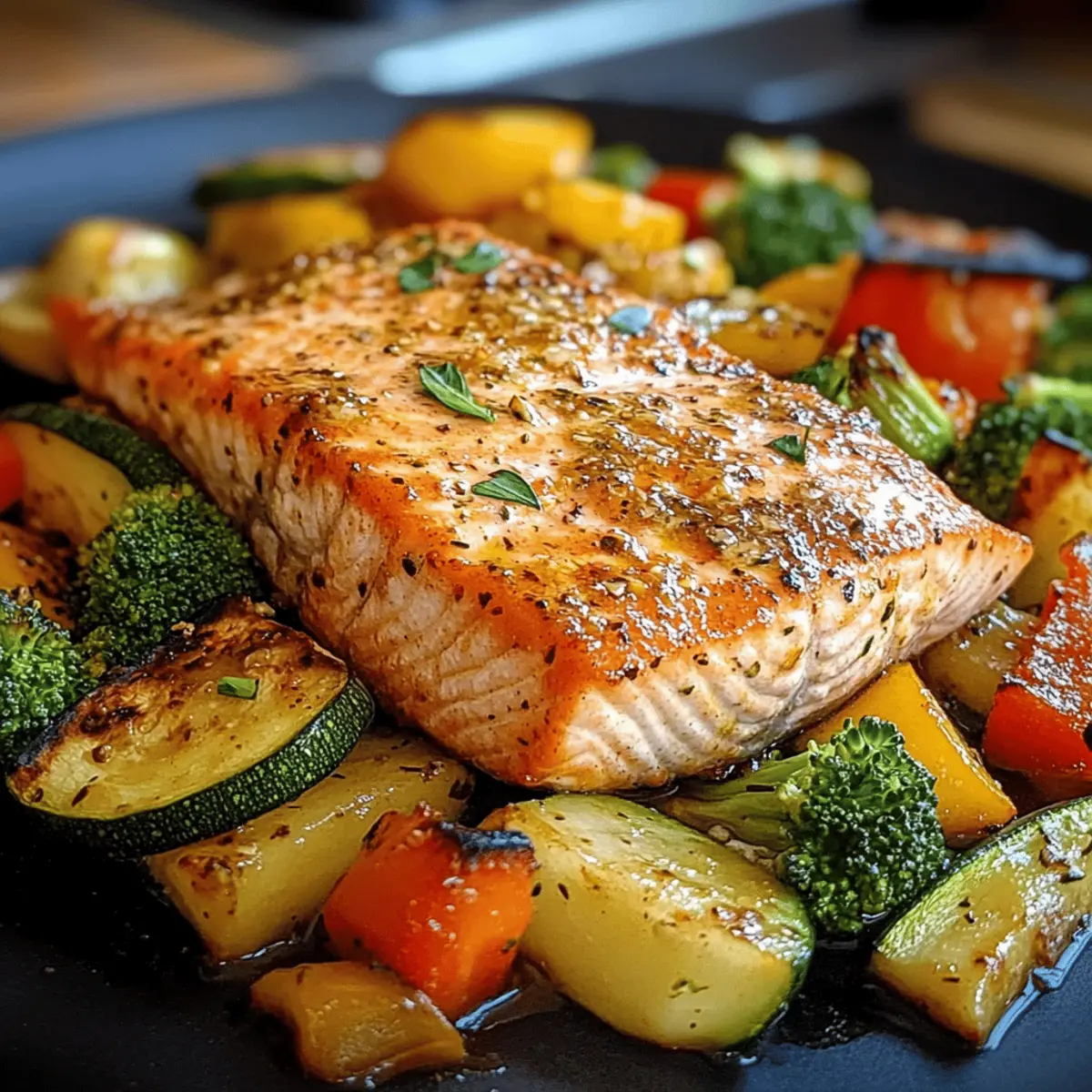 Lachs mit Gemüse