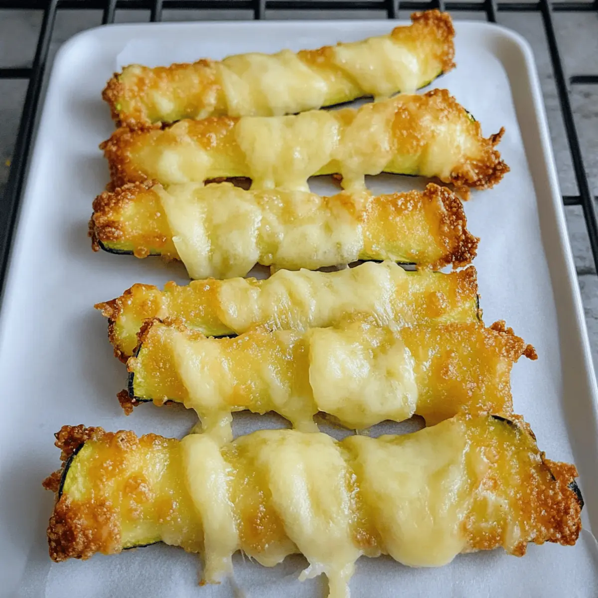 Zucchinistangen mit Käsefüllung