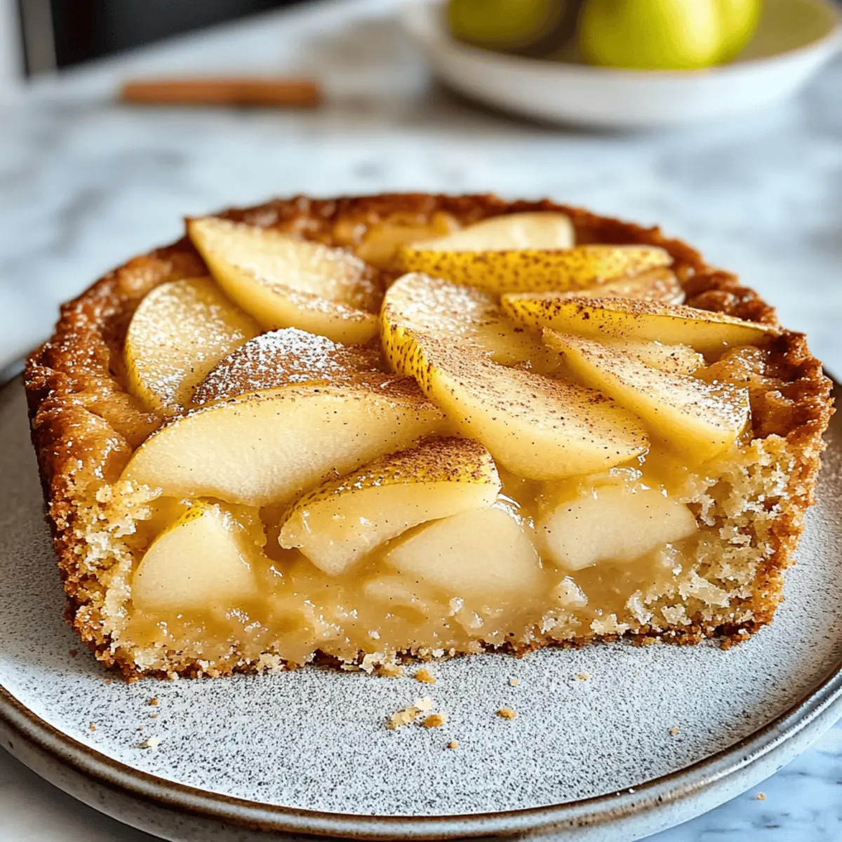 Verführerischer Birnenkuchen frisch