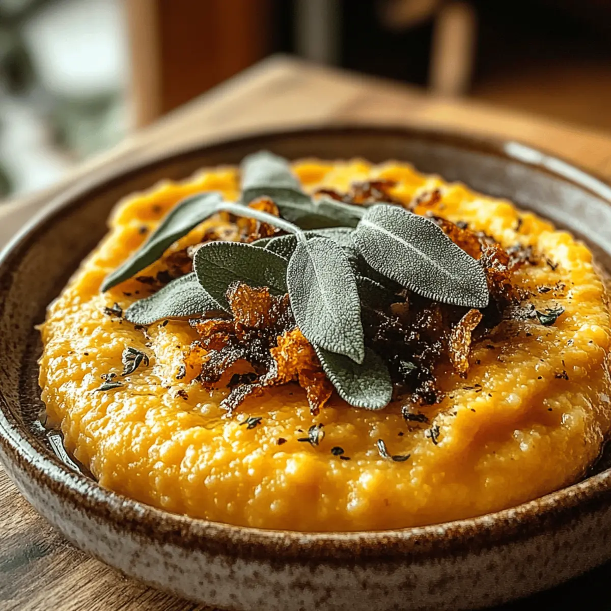Kürbis-Polenta mit Salbeibutter