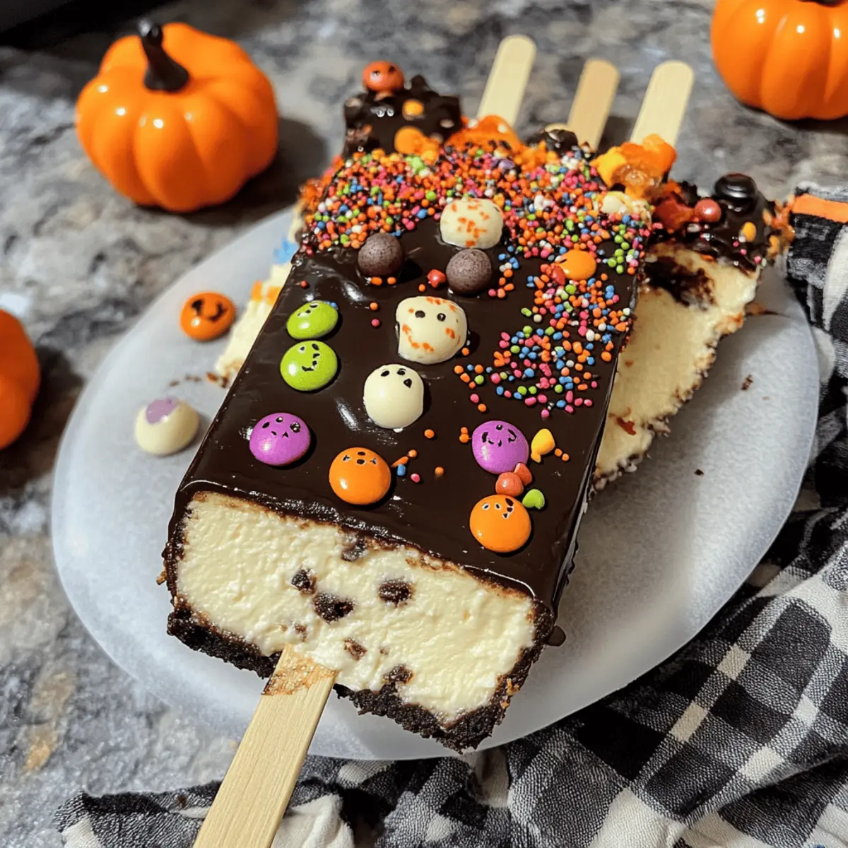 Käsekuchen am Stock – Halloween-Ausgabe