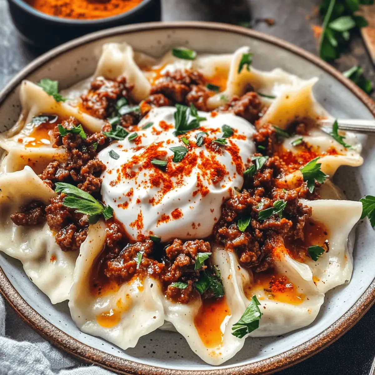 vegane Manti-Dumplings