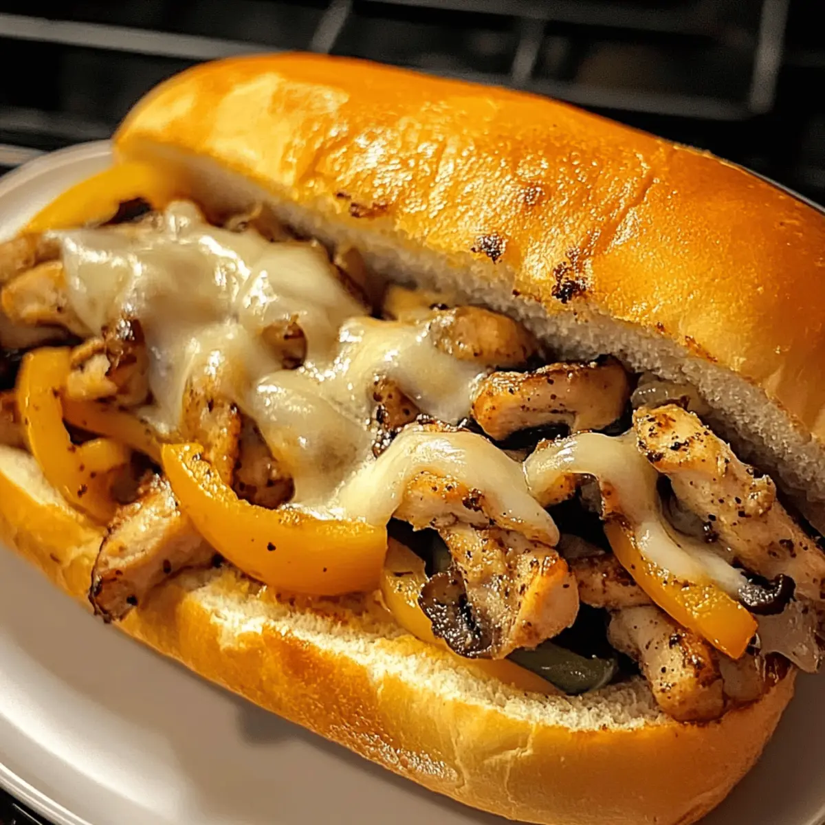 Hähnchen Cheesesteaks