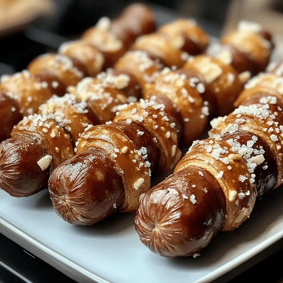 Bratwurst-Laugen-Spieße