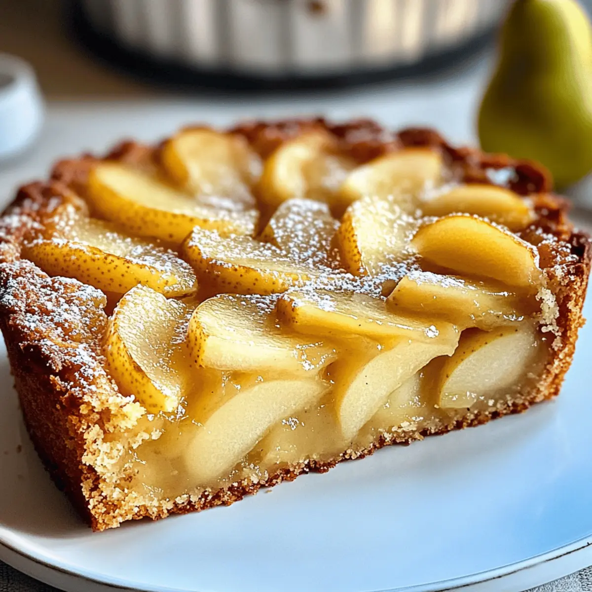 Verführerischer Birnenkuchen frisch