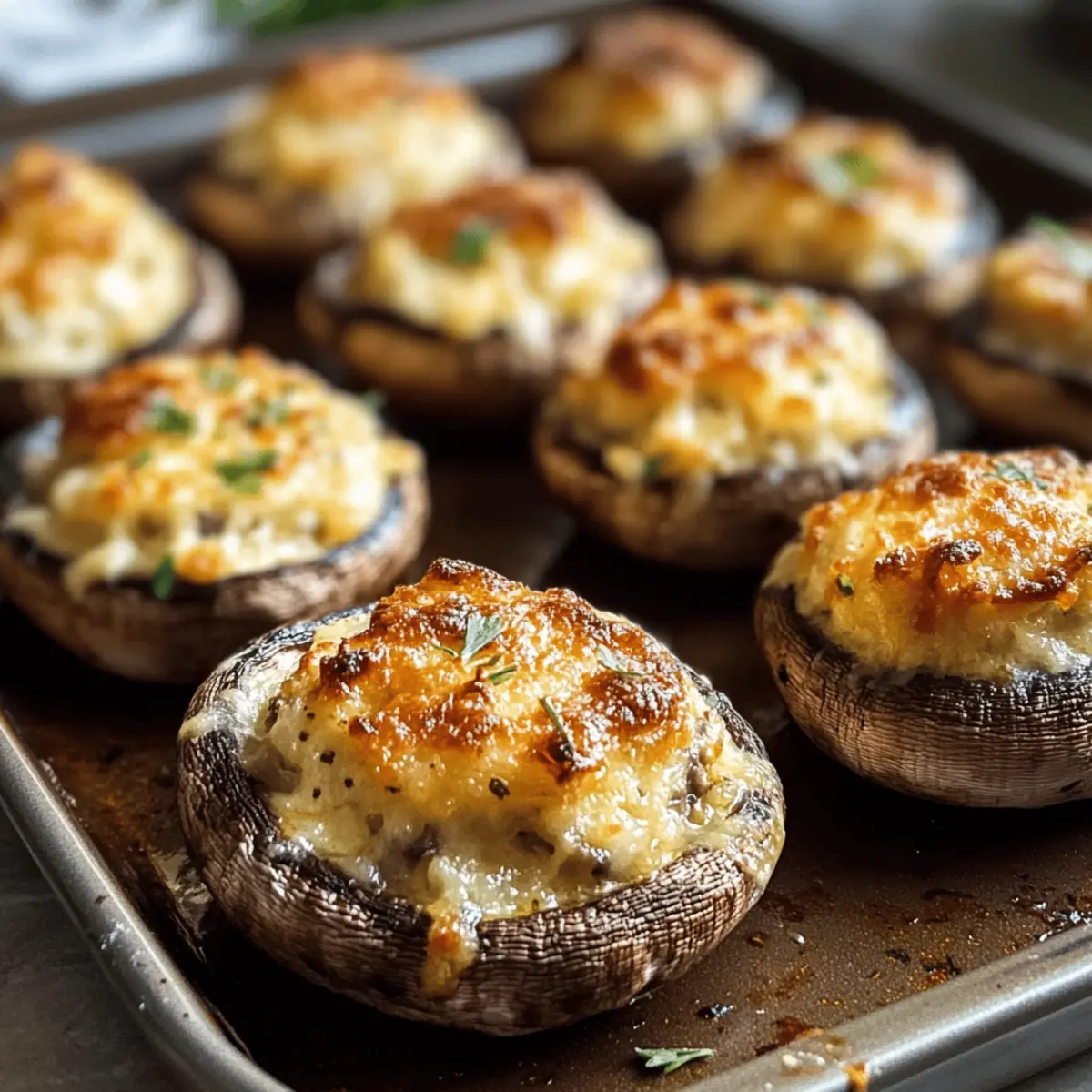 Luftfritteuse gefüllte Champignons