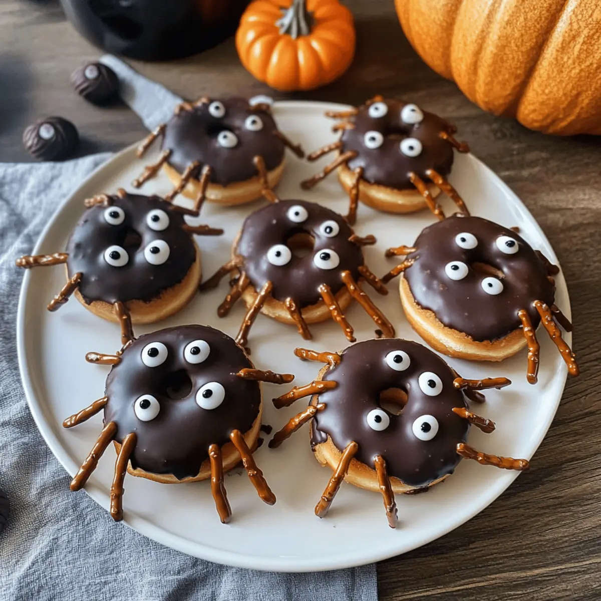 Spinnen-Donuts für Halloween