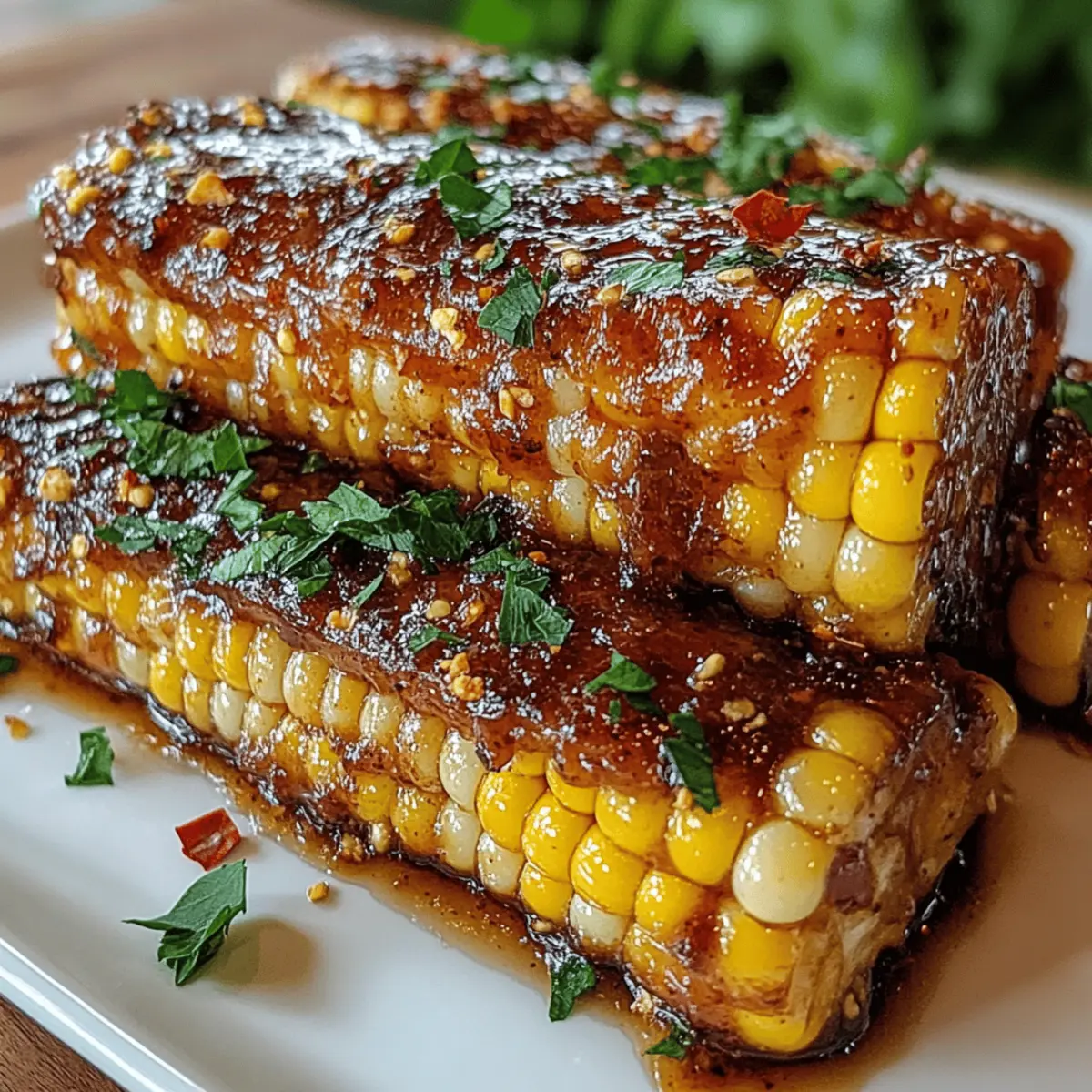 Honigbutter gebackene Maisrippen