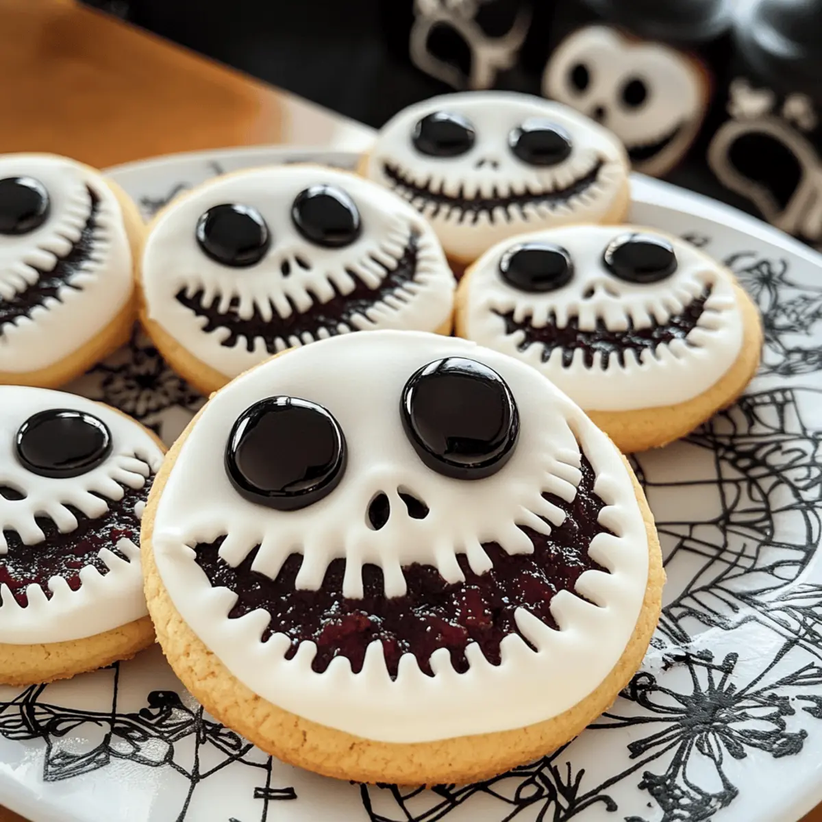 Einfache Jack Skellington Kekse