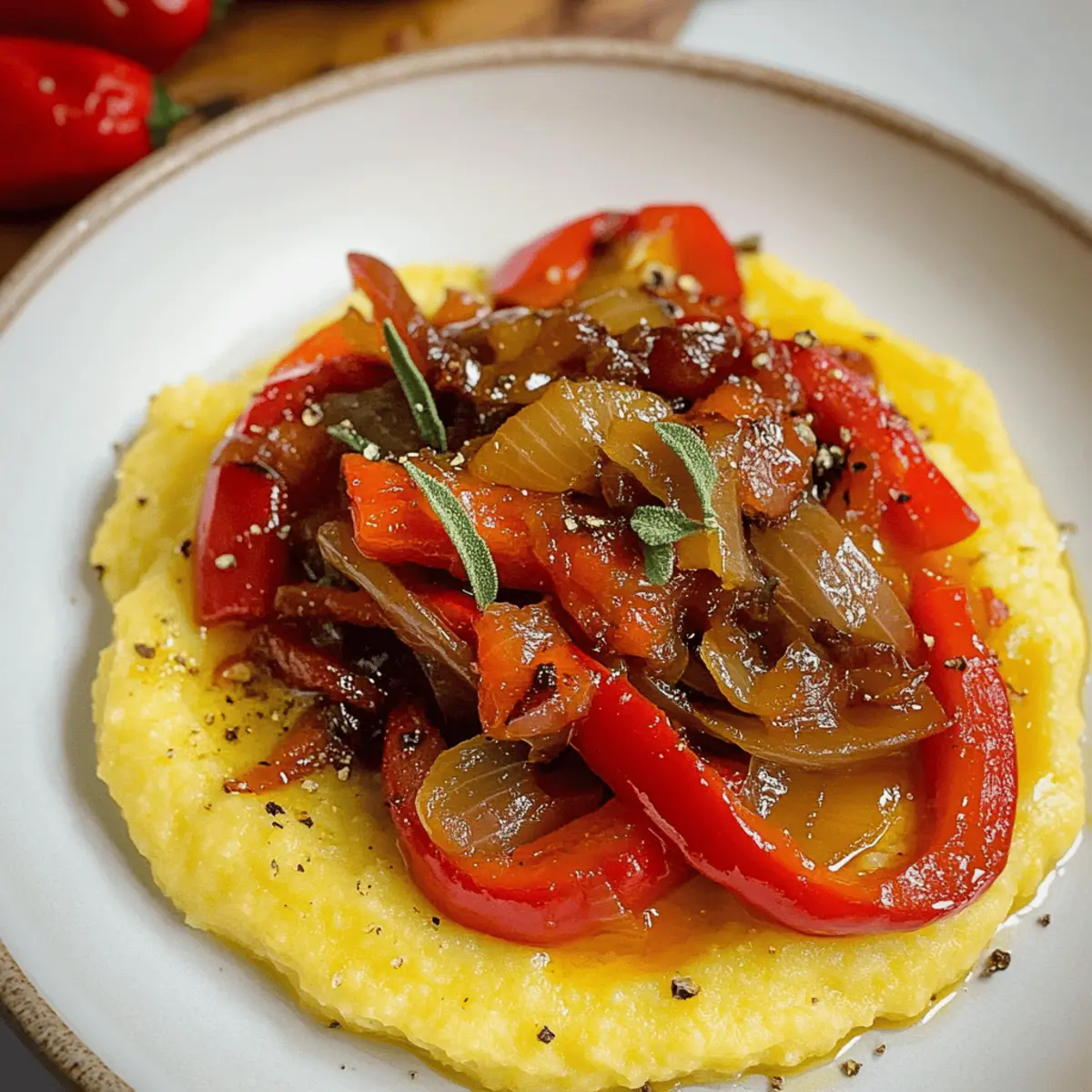 Geschmorte Paprika-Zwiebel-Pfanne