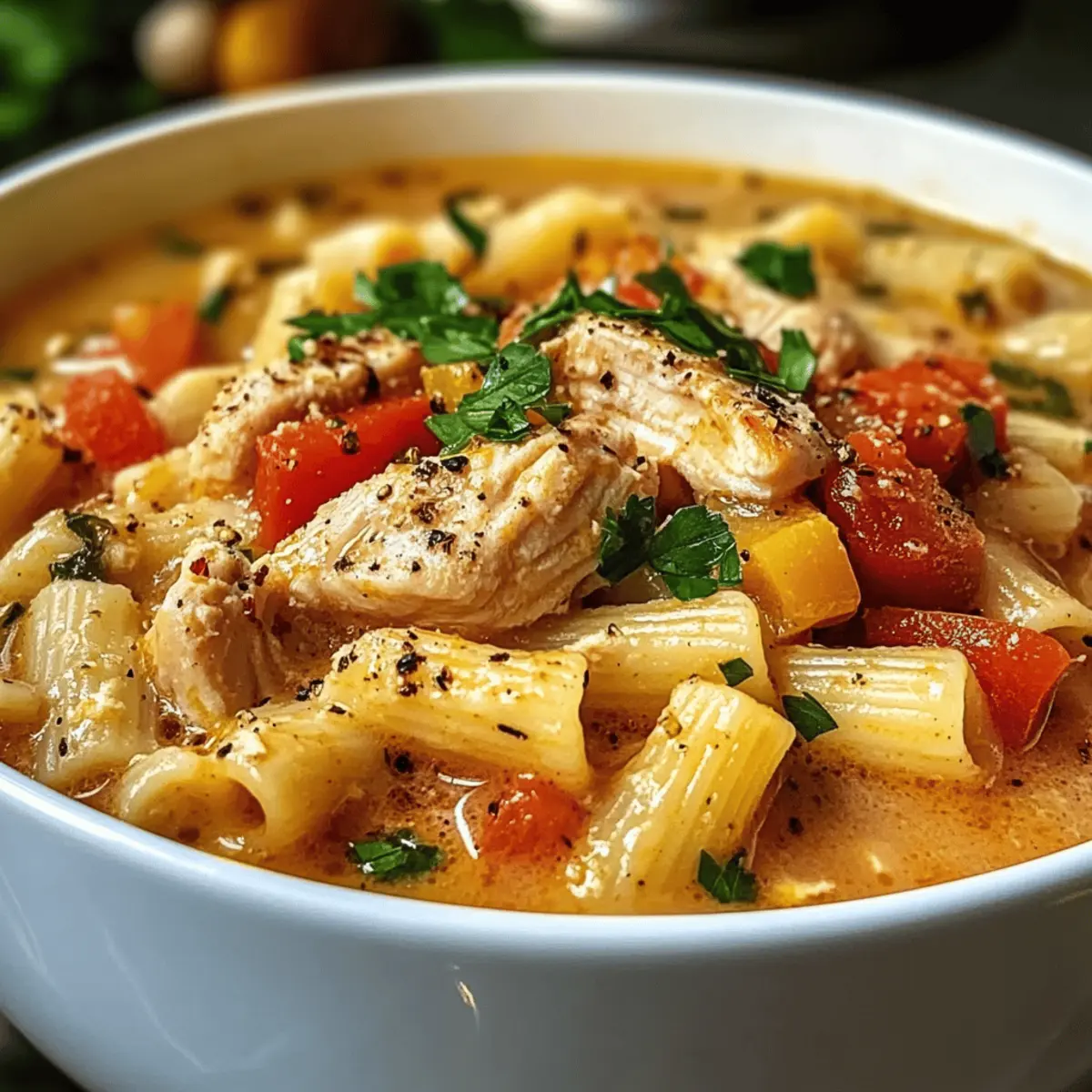 Cajun Hühnchen Pastasuppe