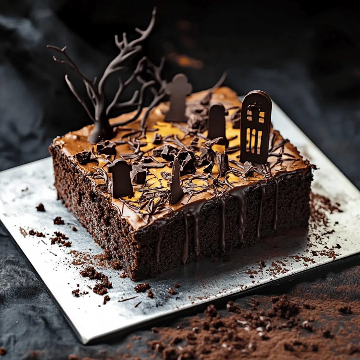 Schokoladenbrownie-Friedhof