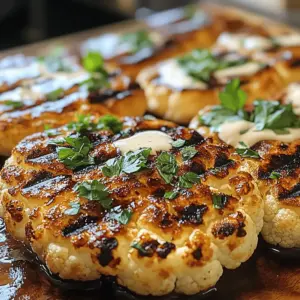 Scharfe Gegrillte Blumenkohlsteaks