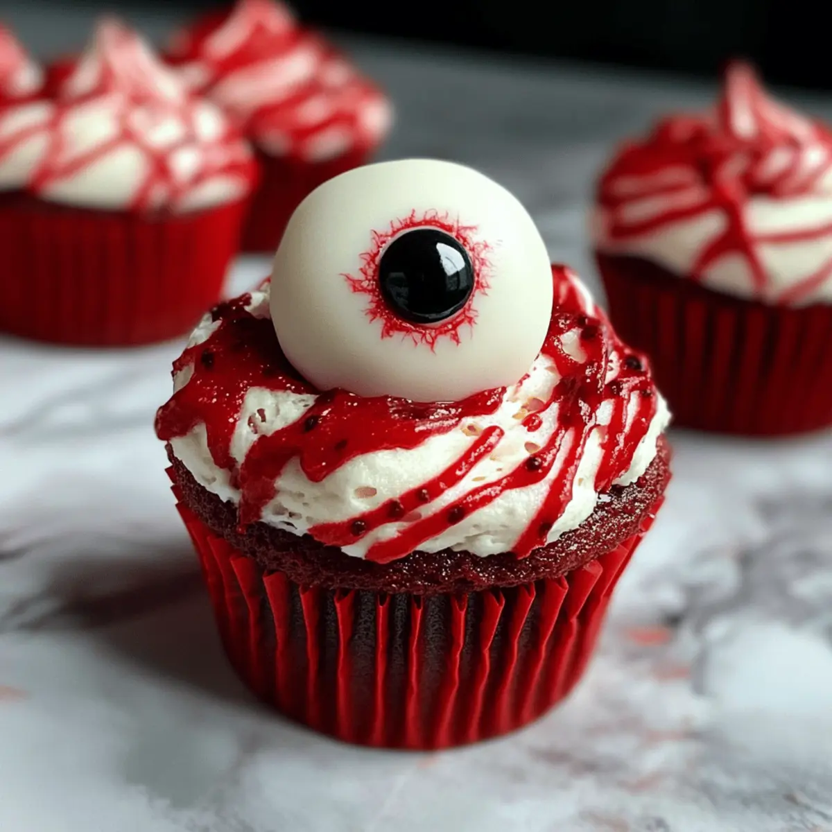 Halloween Augapfel Cupcakes