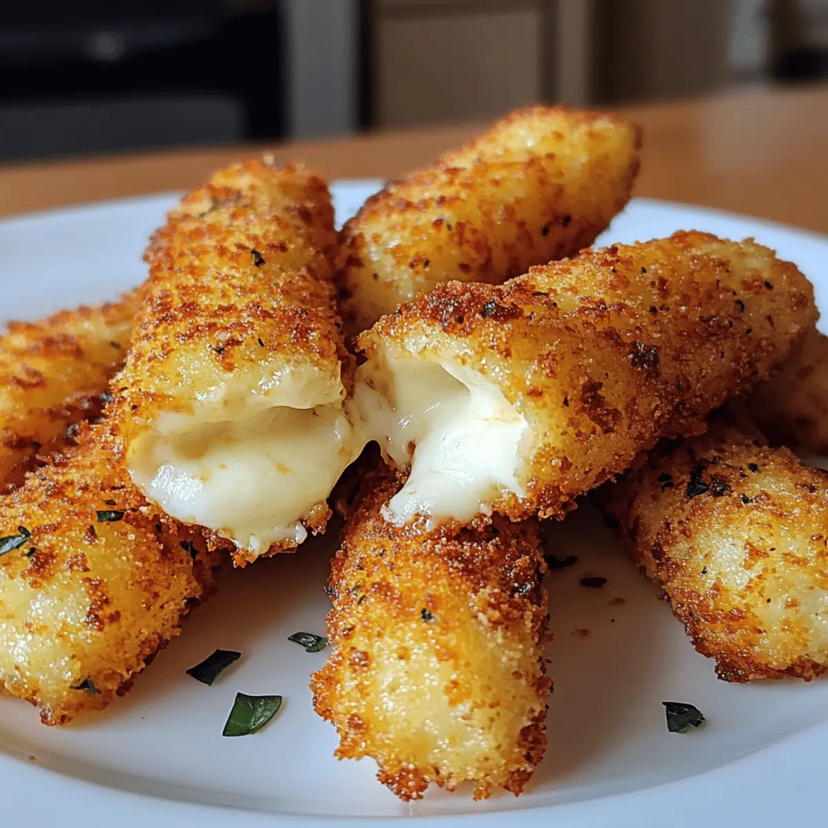 Luftfritteuse Mozzarella-Sticks