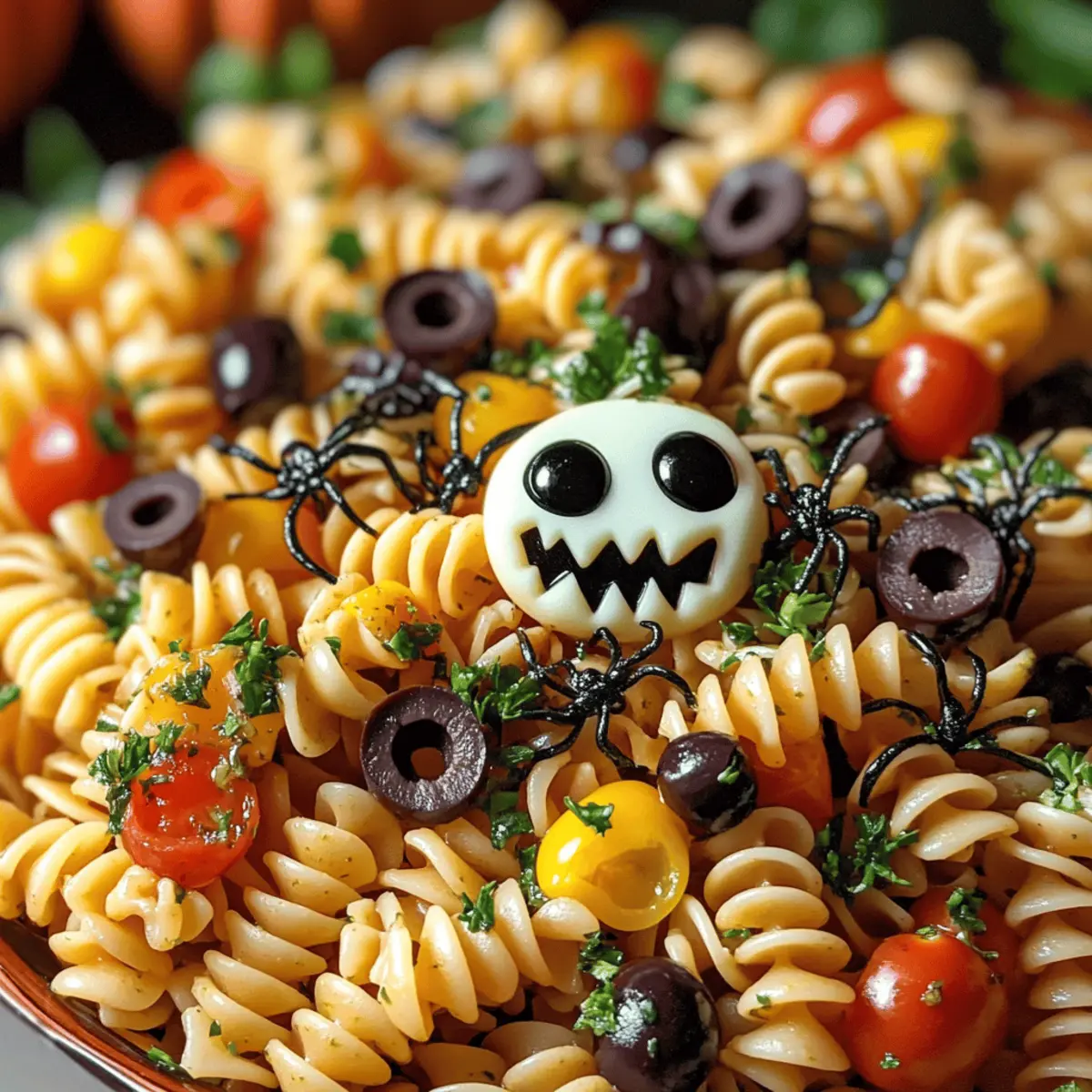Halloween Pasta Salat