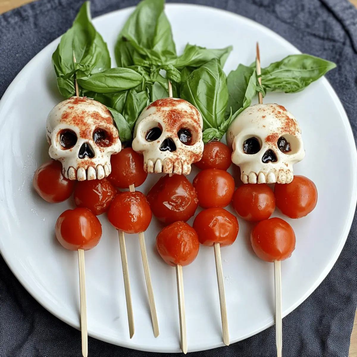 Halloween Caprese-Salatspieße