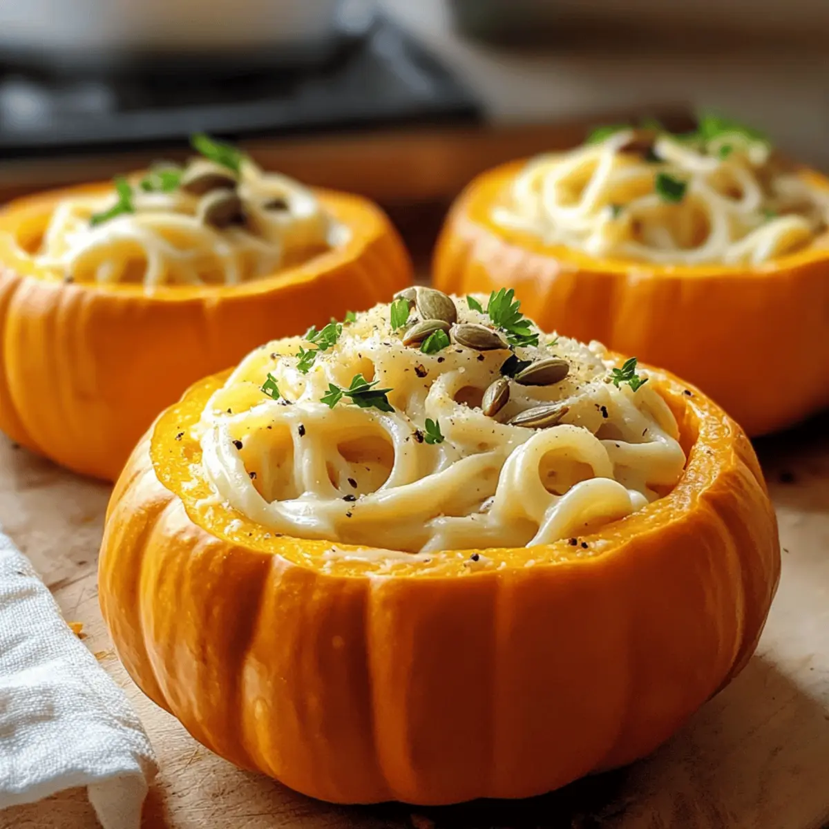 Kürbis-Alfredo-Pasta-Kessel