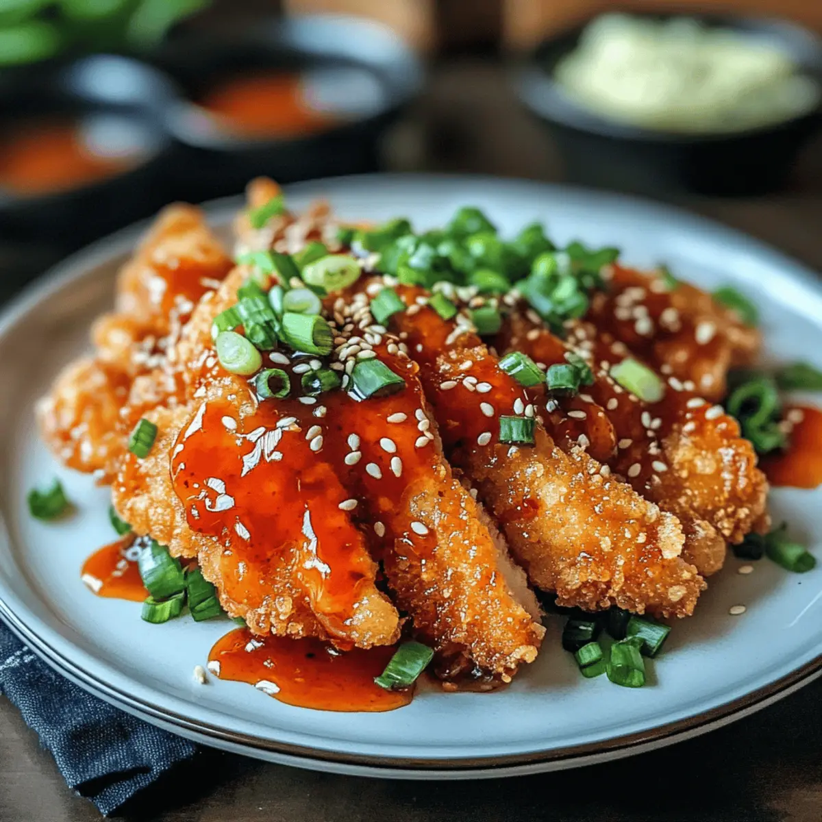 Würzige koreanische Hähnchen Katsu