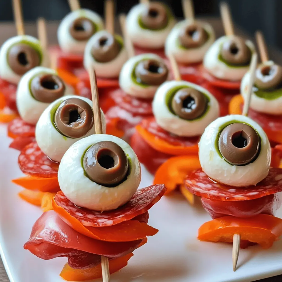 Spießige Salami-Augen