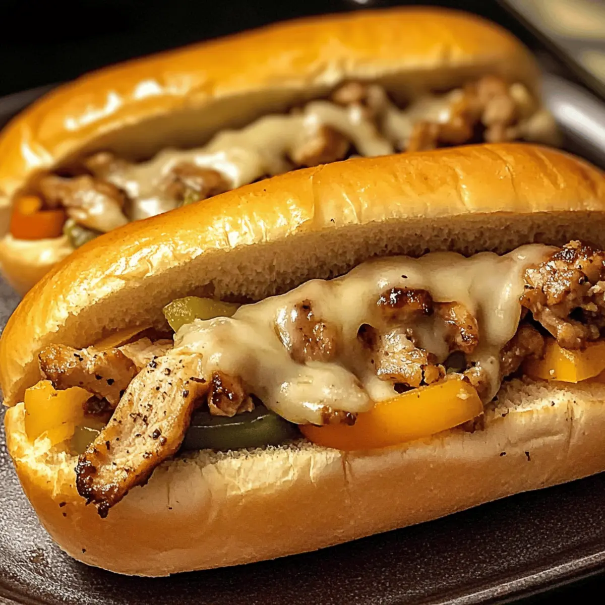 Hähnchen Cheesesteaks
