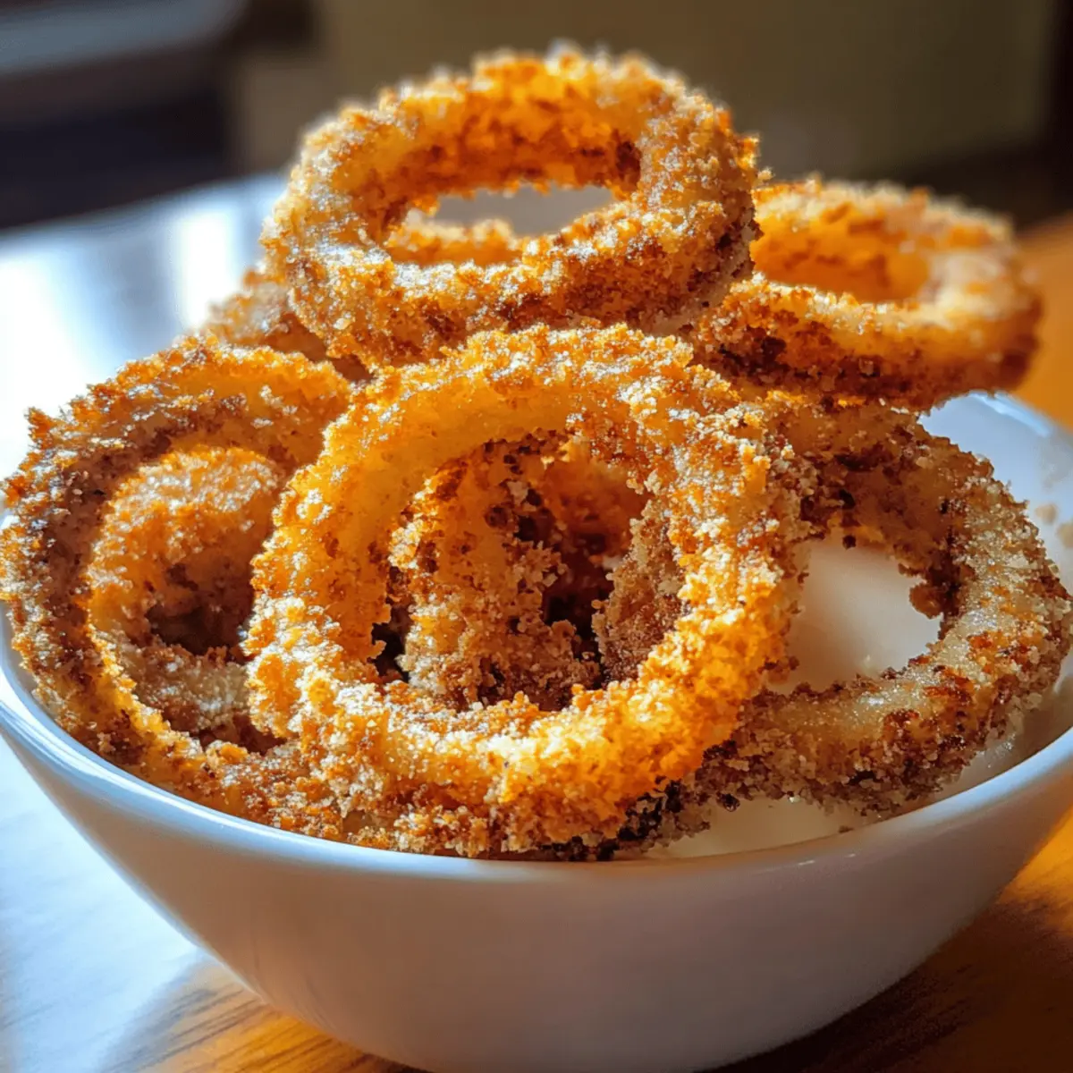 Luftfritteuse Zwiebelringe