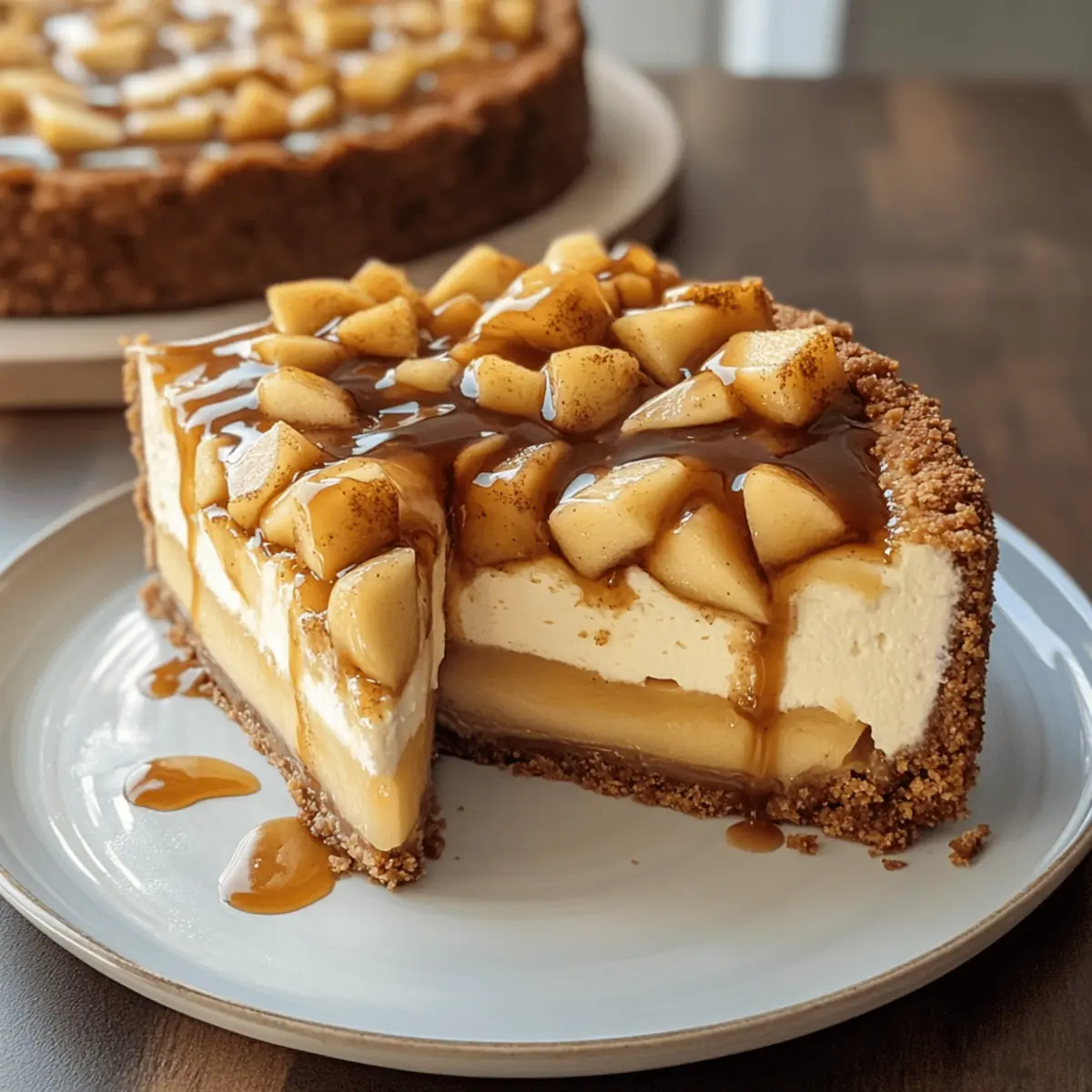 Rezept für Apfel-Käsekuchen mit gesalzenem Karamell