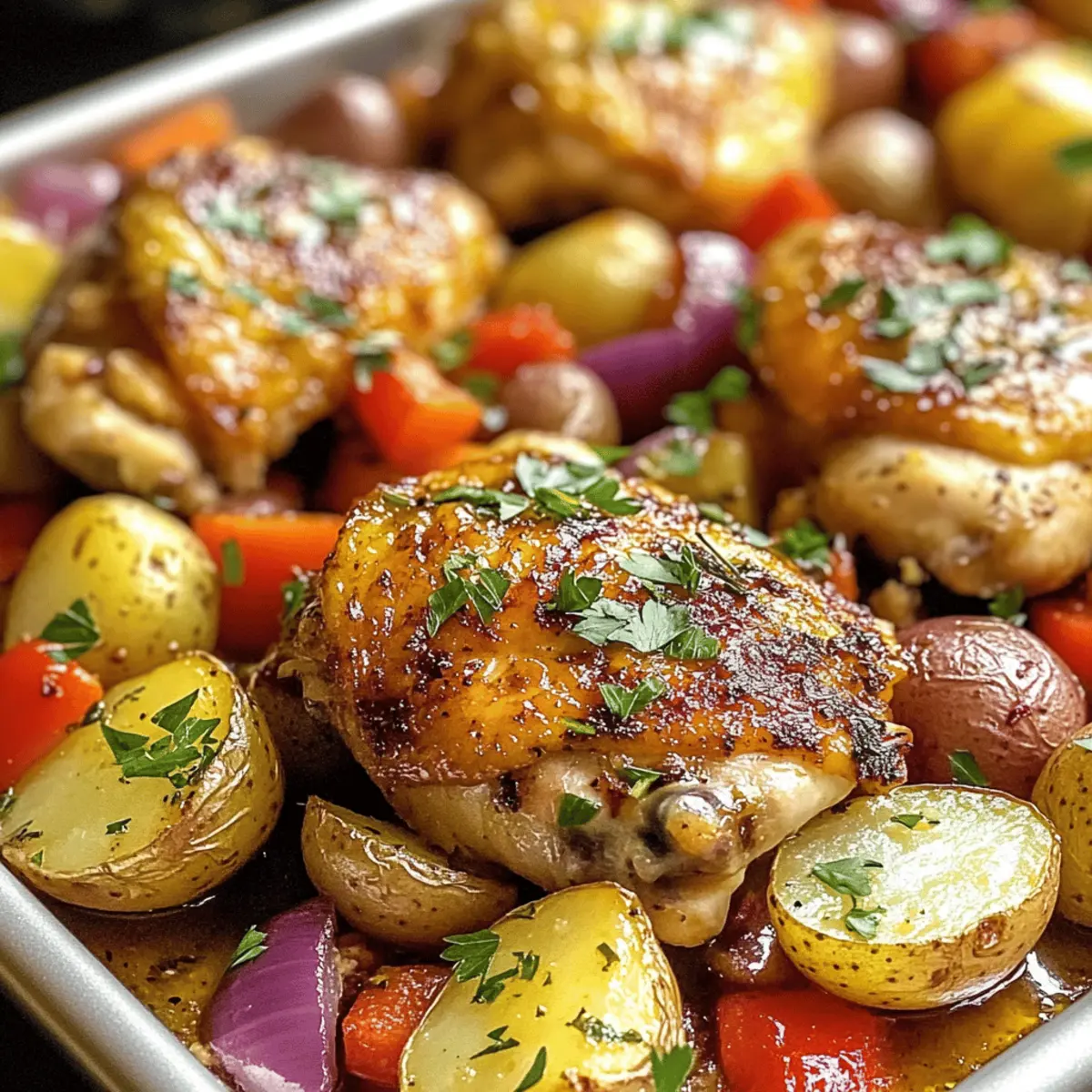 Schmackhaftes Blechpfannen-Griechisches Hähnchen & Kartoffeln Rezept