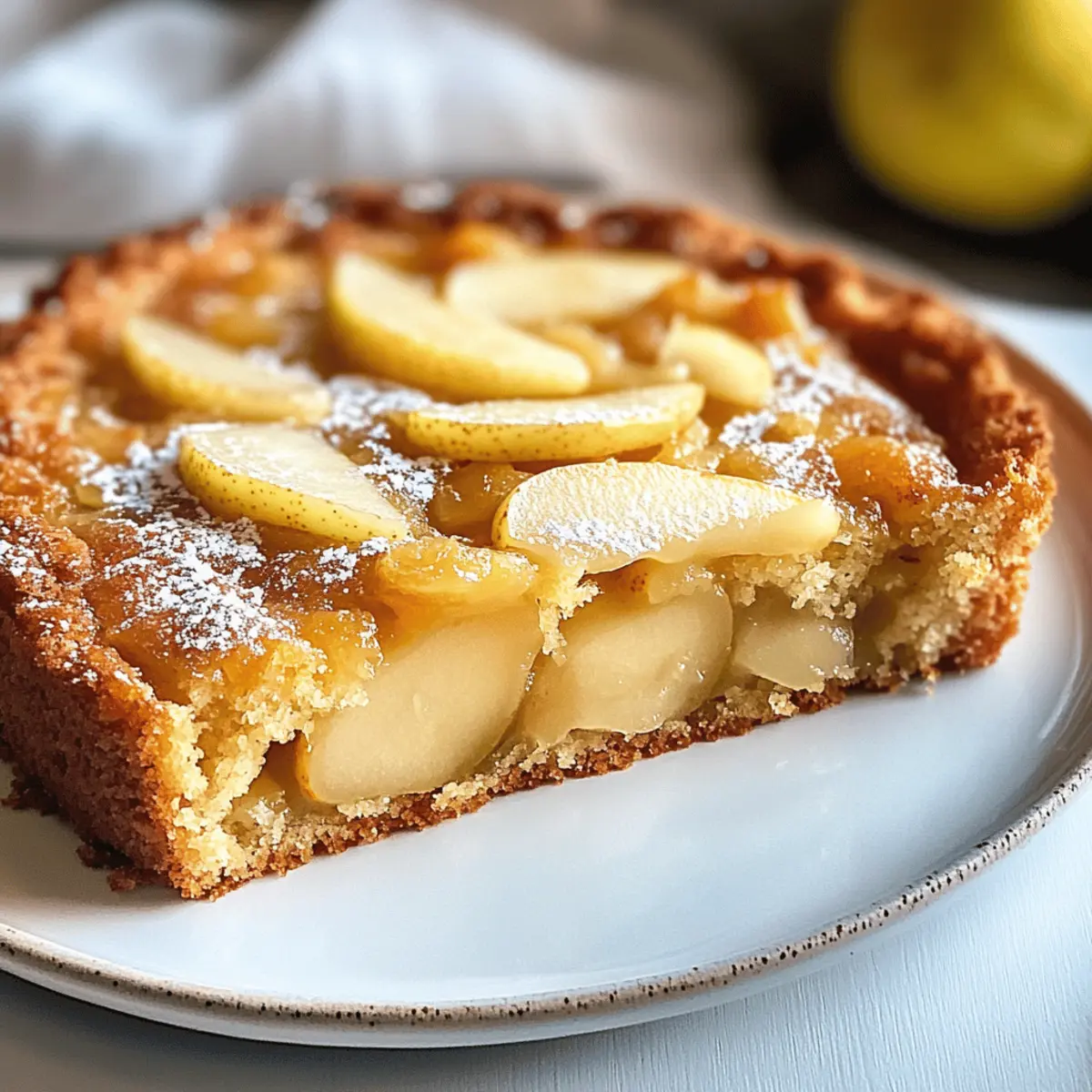 Verführerischer Birnenkuchen frisch