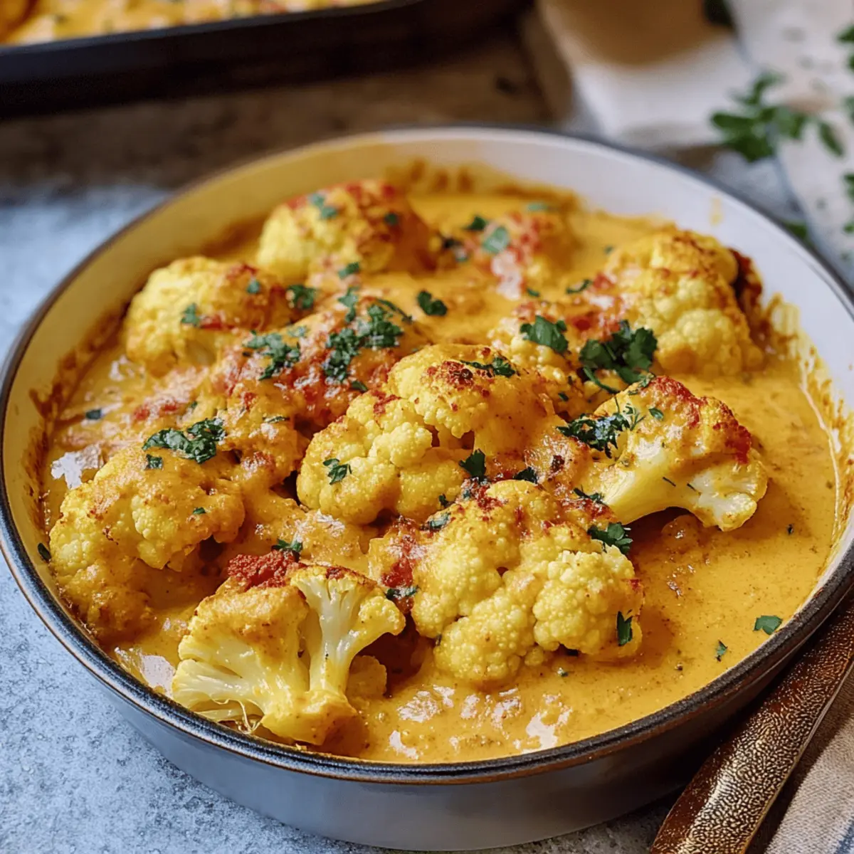 Blumenkohl Curry aus dem Backofen