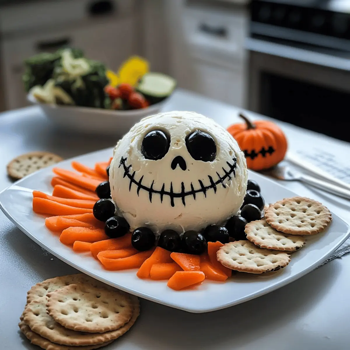 Skellington Käseball Vorspeise Rezept