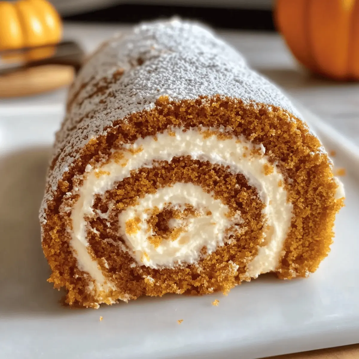 Herbstlicher Kürbisgewürz-Rollkuchen